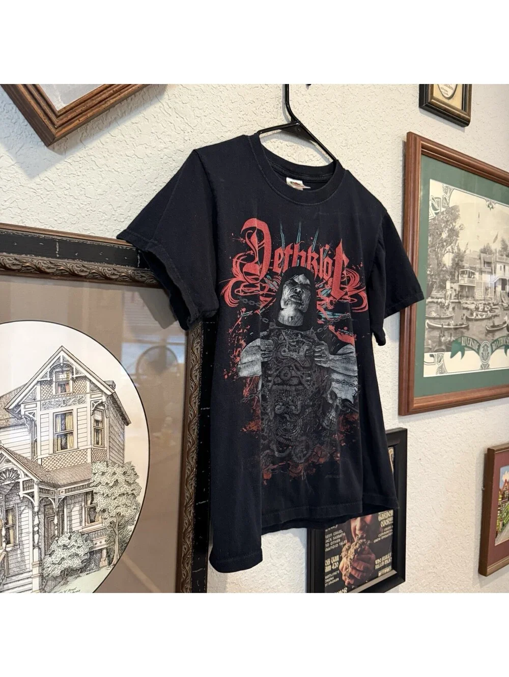 Vintage 2009 RARE Metalocalypse Dethklok Adult Swim Tour Shirt Black Mens Small